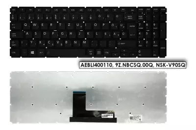 Toshiba Satellite L50D-B fekete magyar laptop billentyűzet