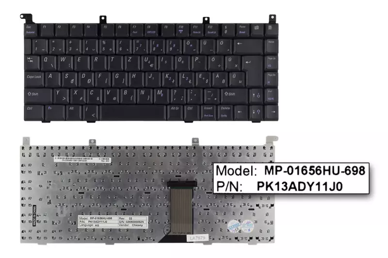 Dell Inspiron 5150 fekete magyar laptop billentyűzet