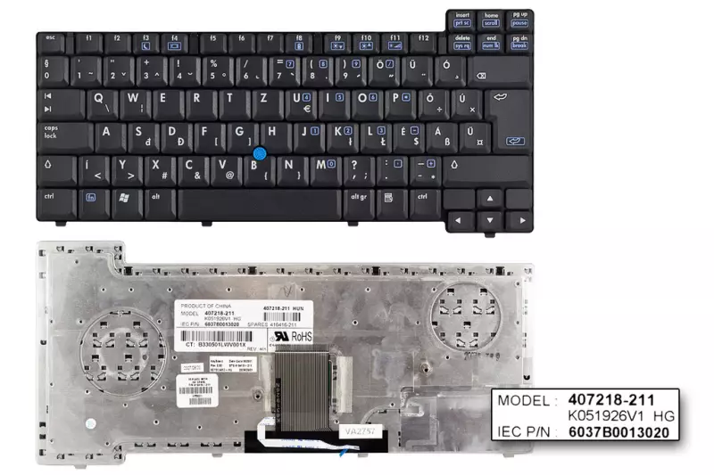 HP Compaq nx nx8410 fekete magyar laptop billentyűzet