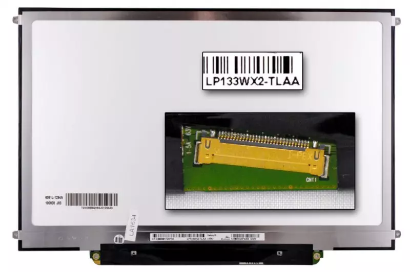 Gyári új fényes 13,3' (1280x800) LED Slim kijelző (csatlakozó: 30 pin - bal, elöl) LP133WX3-TLA6