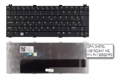 Dell Inspiron 1210, Mini 12 MAGYAR fekete laptop billentyűzet (0H576J)