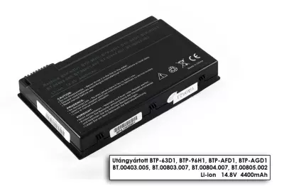 Acer Travelmate 2412 laptop akkumulátor, új, gyárival megegyező minőségű helyettesítő, 8 cellás (4400mAh)