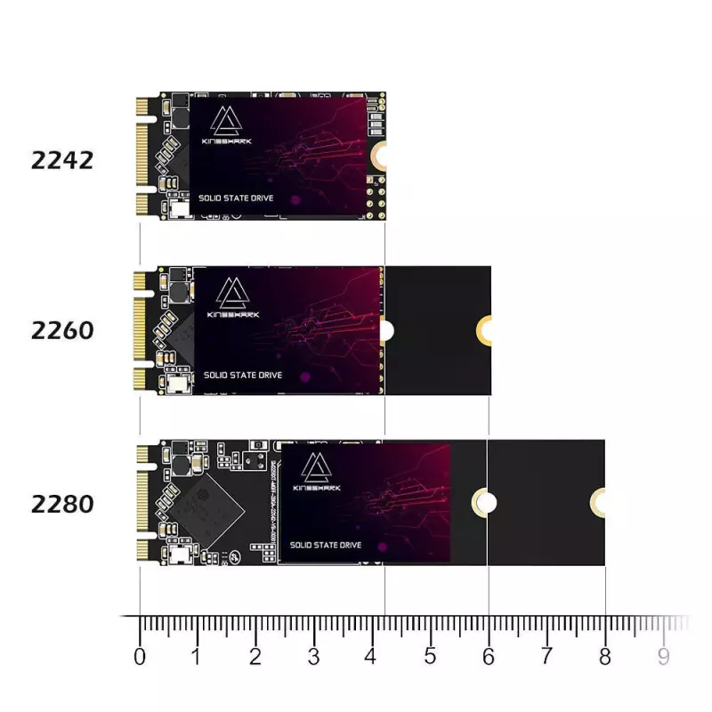 Kingshark 512GB gyári új M.2 állítható méretű (2280, letörhető 2260 és 2242-re) SATA SSD kártya