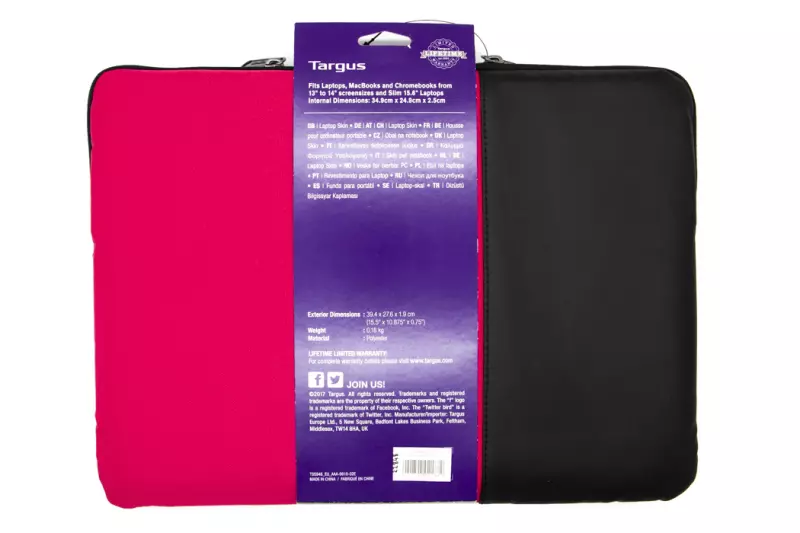 Targus Pulse 13-14' fekete-rózsaszín táska / sleeve (TSS94813EU-50)