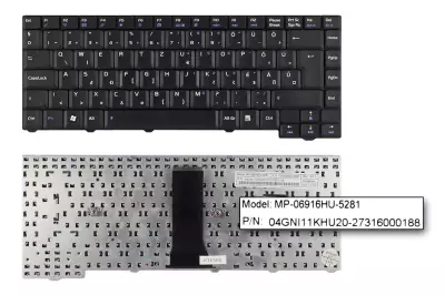 Asus F2 F2JE fekete magyar laptop billentyűzet