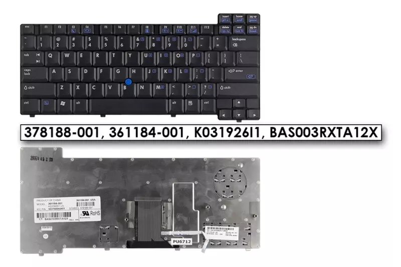 HP Compaq nx nx6115 fekete US angol laptop billentyűzet
