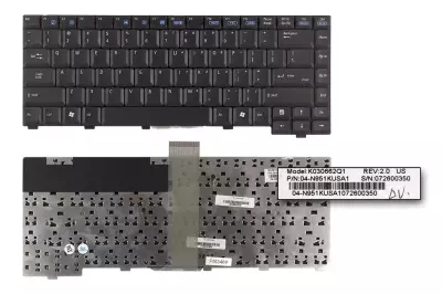 Asus M6000 (M6) M6000N fekete US angol laptop billentyűzet