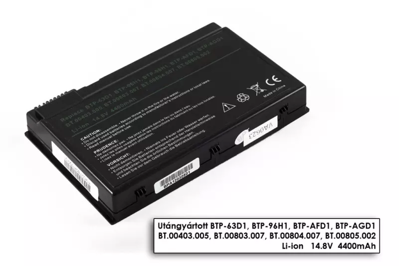 Acer Travelmate C301 laptop akkumulátor, új, gyárival megegyező minőségű helyettesítő, 8 cellás (4400mAh)