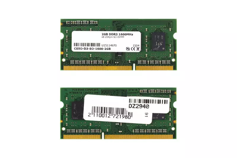 Asus X55 X55Sa 2GB DDR3 1600MHz - PC12800 laptop memória