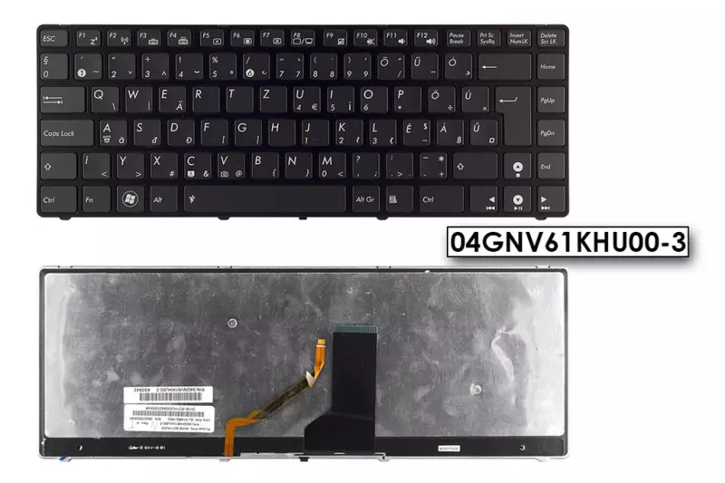 Asus K43 K43E fekete magyar laptop billentyűzet