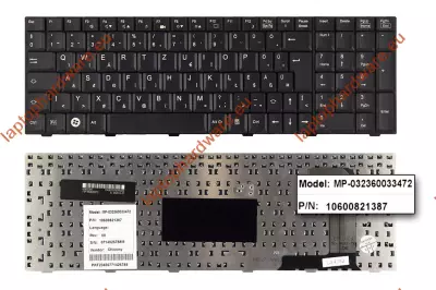 Fujitsu Amilo Xi2550 fekete magyar laptop billentyűzet