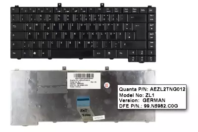 Acer Aspire 3050 fekete német  laptop billentyűzet