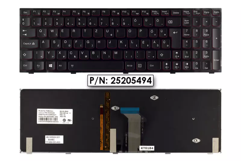 Lenovo IdeaPad Y500 fekete magyar laptop billentyűzet
