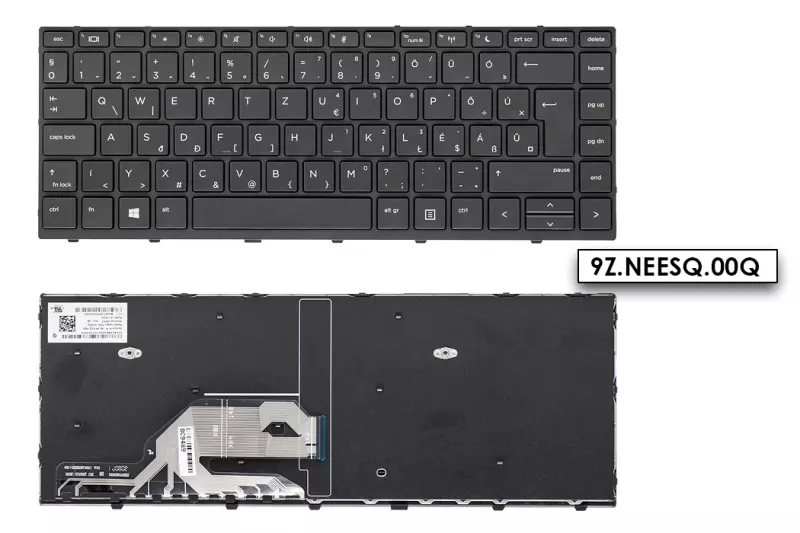 HP ProBook 430 G5, 440 G5 gyári új magyar keretes billentyűzet (NSK-XJ0SQ)