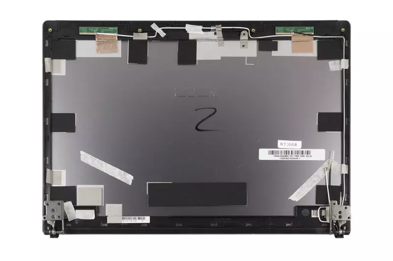 Asus U30JC, U30SD gyári új LCD hátlap WiFi antennával, zsanér párral, szürke, 13GNXZ1AM044-1