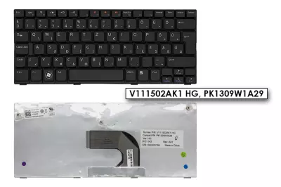Dell Inspiron mini Mini 1018 fekete magyar laptop billentyűzet