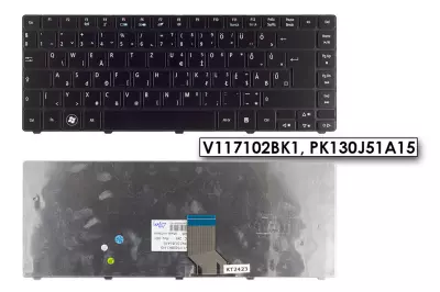 Acer Travelmate 8481, TimelineX 8481T MAGYAR fekete laptop billentyűzet, V117102BK1