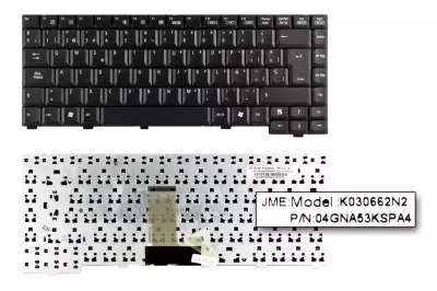 Asus A3000 (A3) A3N fekete spanyol laptop billentyűzet