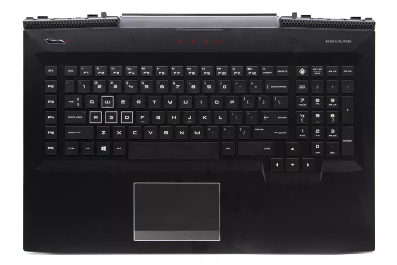 HP Omen 17T-AN100, 17-AN1 gyári új fekete-fehér  US angol háttér-világításos billentyűzet modul touchpaddal (230W, nagy Center-Pin DC nyílás) (L14993-001)