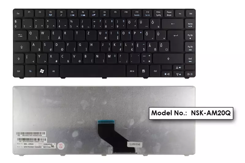 Acer Aspire 4810T fekete magyar laptop billentyűzet
