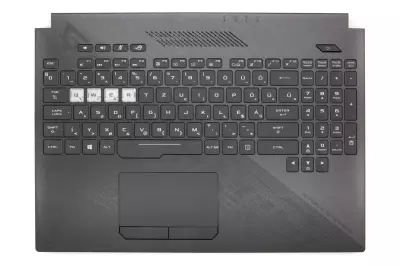 Asus Strix GL504GM új, B Kategóriás (esztétikai hiba) háttér-világításos MAGYAR fekete laptop billentyűzet modul + touchpad (90NR00K2-R32HU0)