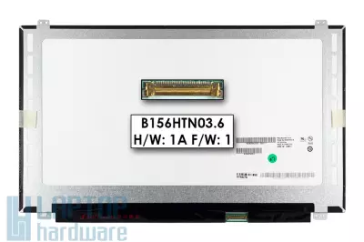 Gyári új matt 15.6' Full HD (1920x1080) LED eDP Slim kijelző (csatlakozó: 30 pin - jobb)