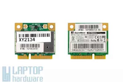 AzureWave AW-NB037H gyári új 802.11b/g/n WiFi + Bluetooth 3.0 Mini PCI-E (half) kártya