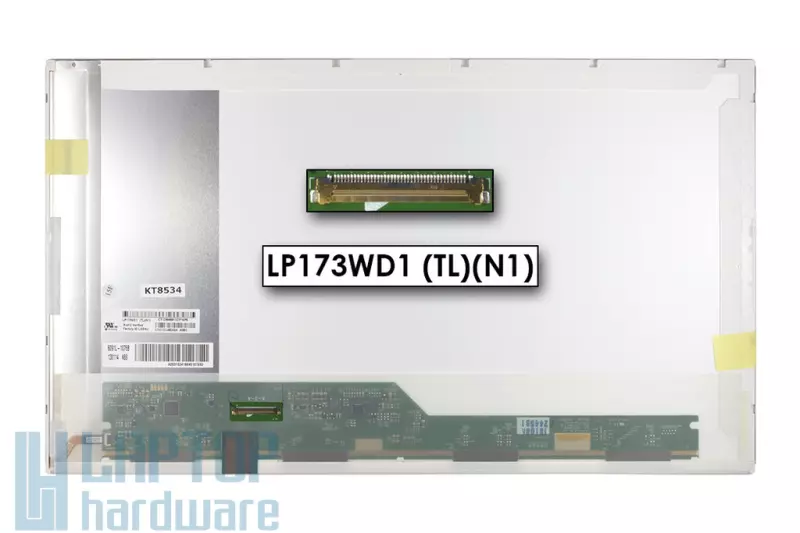 Gyári új fényes 17.3' FHD (1920x1080) LED kijelző (csatlakozó: 40 pin - bal)