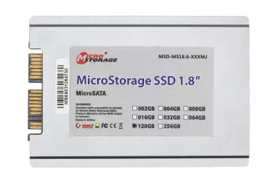 128GB 1,8' Micro SATA2 (3Gbit/s) gyári új MicroStorage SSD meghajtó (MSD-MS18.6-128MJ)