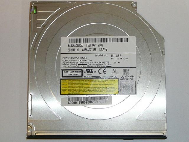 Toshiba U300, U400, M700 Ultra Slim 9.5mm IDE DVD Író, UJ-862