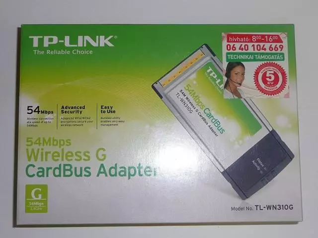 TP-LINK 54Mbps G Wifi PCMCIA kártya