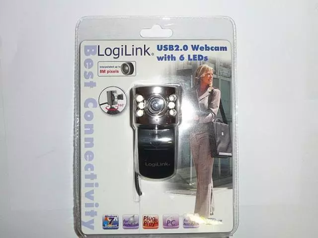 LogiLink USB-s webkamera 6 LED-el