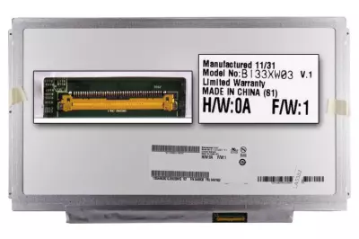Gyári új matt 13.3'' HD (1366x768) LED Slim kijelző (csatlakozó: 40 pin - jobb)