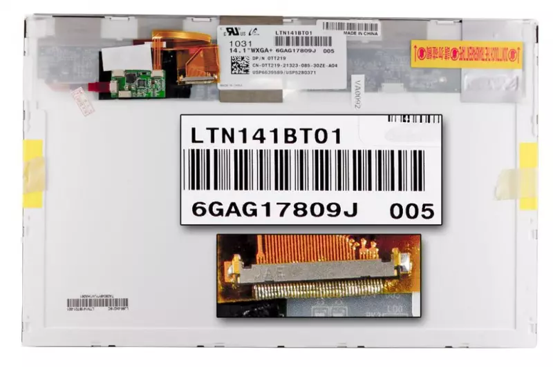 Gyári új matt 14.1'' (1440x900) LED kijelző Dell Latitude E6400, Precision M2400 (csatlakozó: 30 pin - bal speciális)