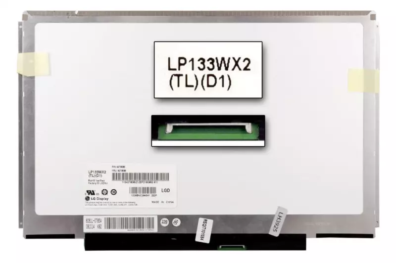 Gyári új fényes 13.3'' (1280x800) LED Slim kijelző (csatlakozó: 40 pin - jobb)