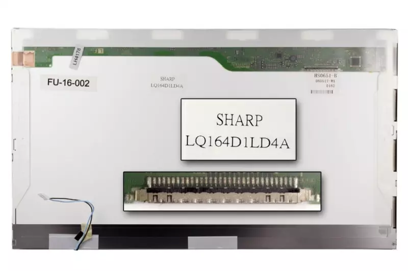 Sharp LQ164D1LD4A HD+ 1600x900 WXGA++ gyári új fényes kijelző