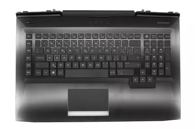 HP Omen 17T-AN0, 17-AN102x, AN-105TX gyári új cseh-szlovák háttér-világításos fekete-fehér billentyűzet modul touchpaddal (150W, kis Center-Pin nyílás) (L14994-FL1)