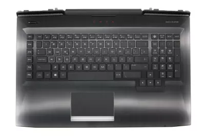 HP Omen 17T-AN0, 17-AN1, gyári új román háttér-világításos fekete-fehér billentyűzet modul touchpaddal (150W, kis Center-Pin nyílás) (L14993-271)