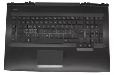 HP Omen 17T-AN0, 17-AN1, gyári új olasz háttér-világításos fekete billentyűzet modul touchpaddal (150W, kis Center-Pin nyílás) (L14993-061)