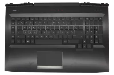 HP Omen 17-AN000, 17-AN100, 17T-000, 17T-100 sorozathoz gyári új fekete francia háttér-világításos billentyűzet modul touchpaddal (L14991-051)