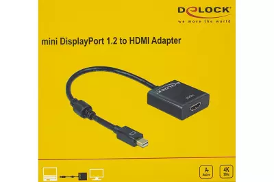 Delock mini DisplayPort (apa) - HDMI (anya) átalakító (62611)