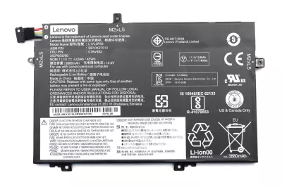 Lenovo ThinkPad L490 laptop akkumulátor, gyári új, 6 cellás (4050mAh)