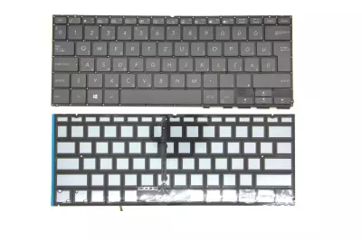 Asus ZenBook Flip S UX370UA MAGYAR háttér-világításos szürke-fekete laptop billentyűzet (90NB0EN2-R30131)