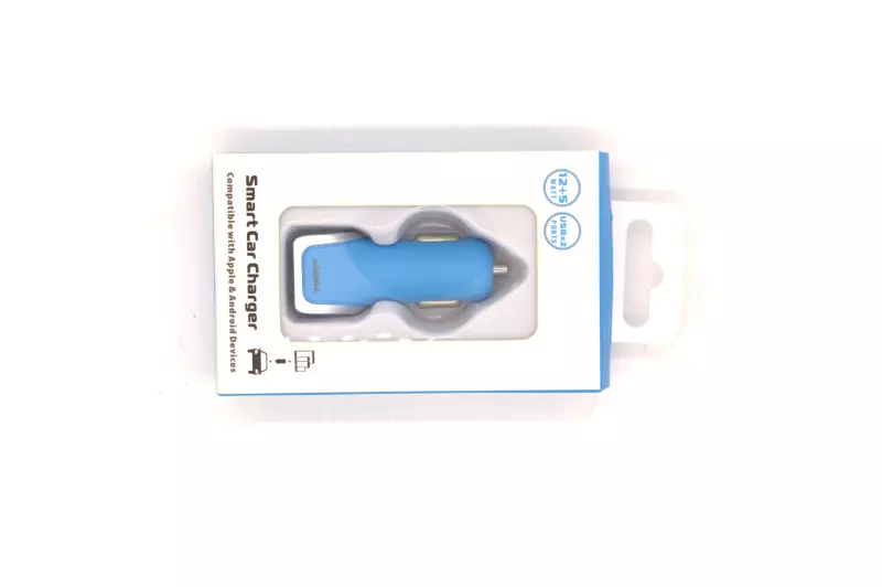 Ablelink univerzális kék USB átalakító szivargyújtós tablet/telefon töltő, 2 USB csatlakozóval