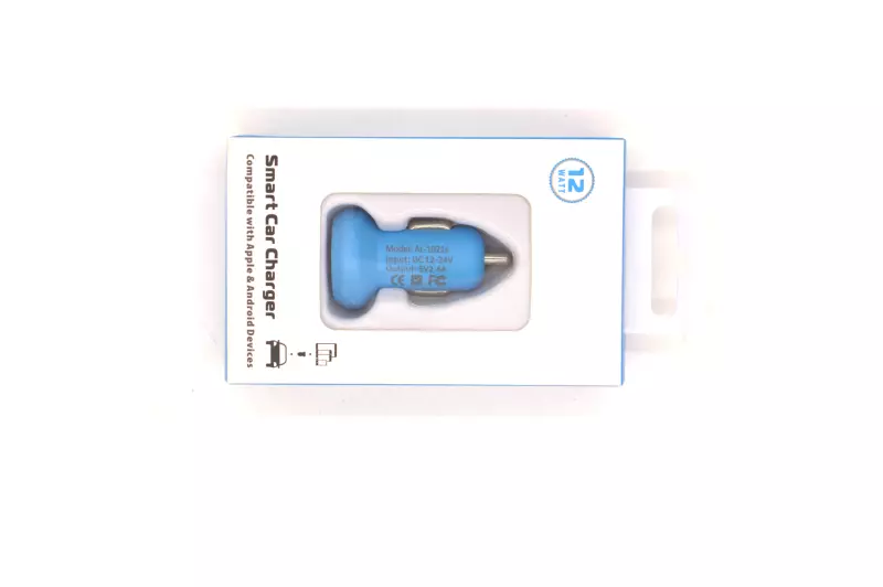 Ablelink univerzális kék USB átalakító szivargyújtós tablet/telefon töltő, 1 USB csatlakozóval