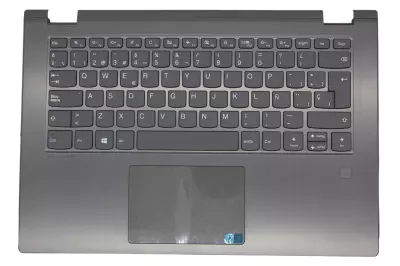 Lenovo IdeaPad Yoga 530-14IKB szürke színű gyári új spanyol billentyűzet modul + touchpad, ujjlenyomat-olvasó (5CB0R08477)