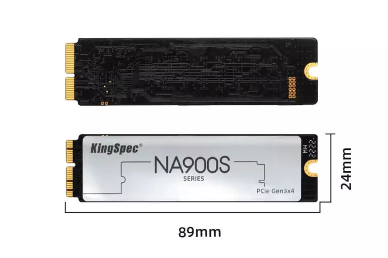 KingSpec 1TB gyári új Apple Macbook kompatibilis PCIe NVME SSD kártya (NA900S)