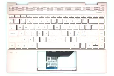 HP Spectre x360 13-AE000, 13T-AE000, 13-AE500 gyári új rózsaarany (rosegold) norvég háttér-világításos billentyűzet modul (L07275-DH1)