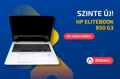 ELŐRENDELHETŐ! HP EliteBook 850 G3 | 15,6 colos FULL HD kijelző | Intel Core i5-6200U | 16GB RAM | 240GB SSD | Windows 10 PRO + 2 év garancia! (VÁRHATÓ BEÉRKEZÉS: 04.05.)