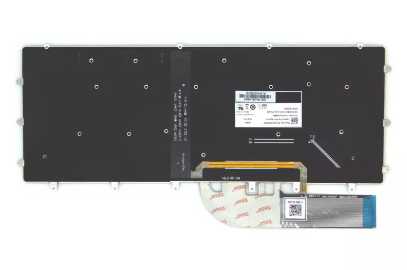 Dell XPS 9570, Inspiron 15 (7558), Precision 5520, 5530 gyári új fekete magyarított háttér-világításos billentyűzet 